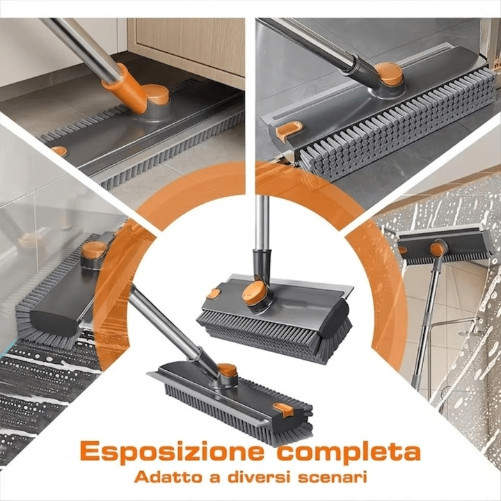 LustraClean Spazzola e Tergivetro 3 in 1 per Pavimenti, Bagno e Vetri - lustraclean